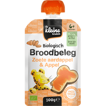 De Kleine Keuken Biologisch Broodbeleg Zoete Aardappel & Appel 6+ Maanden 100 g