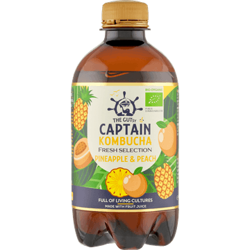 The Gutsy Captain Kombucha Pineapple & Peach 400 ml
