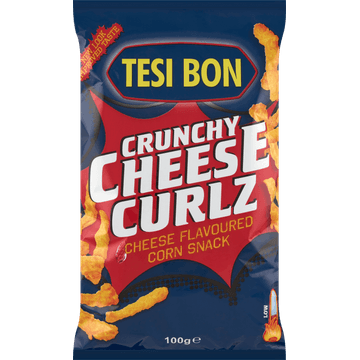 Tesi Bon Crunchy Cheese Curlz Cheese Flavoured Corn Snack 100 g