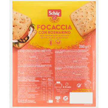 Schär Foccacia con Rosmarino