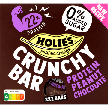 Holie Crunchy bar protein peanut choc 3x2 st.