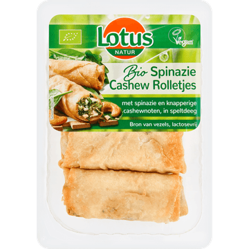 Lotus Natur Bio Spinazie Cashew Rolletjes 200 g