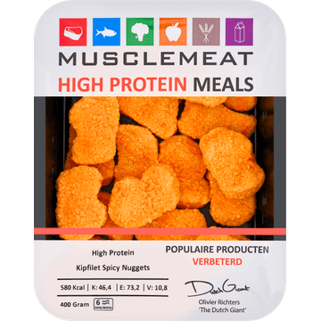 Muscle Meat High Protein Meals High Protein Kipfilet Spicy Nuggets 400 g