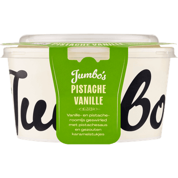 Jumbo's IJs Pistache Vanille met Gezouten Karamelstukjes 450 g