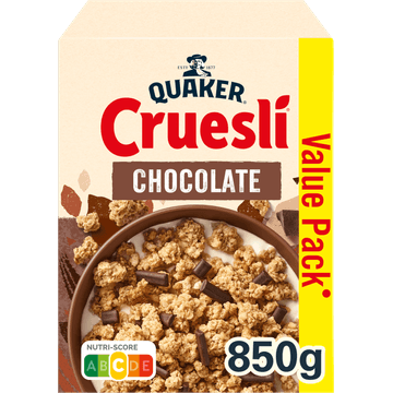Quaker Cruesli Chocolade Ontbijtgranen Voordeelverpakking 850 g