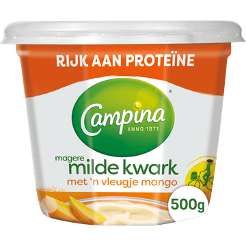 Campina Magere kwark vleugje mango