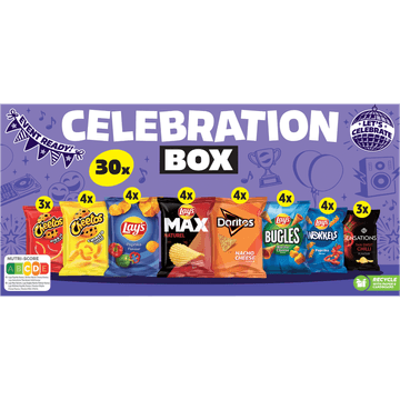 Lay's Cheetos Doritos Celebration Box Multipack Chips 30 pack