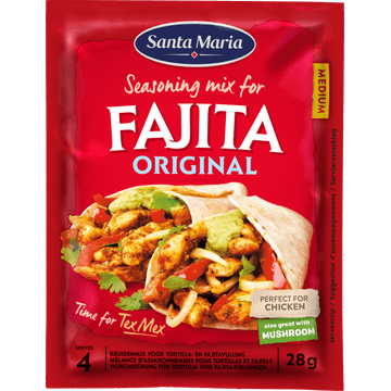 Santa Maria Fajita kruidenmix zakje 28 gram