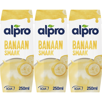 Alpro Sojadrink Banaan Houdbaar 3 x 250 ml