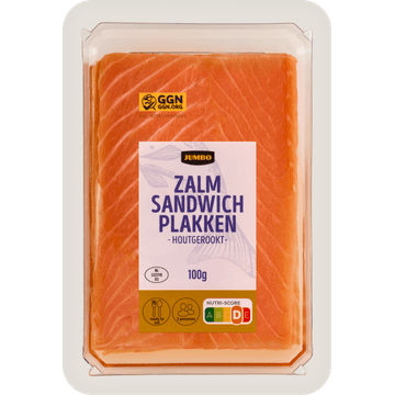 Jumbo Zalm Sandwich Plakken Houtgerookt 100 g