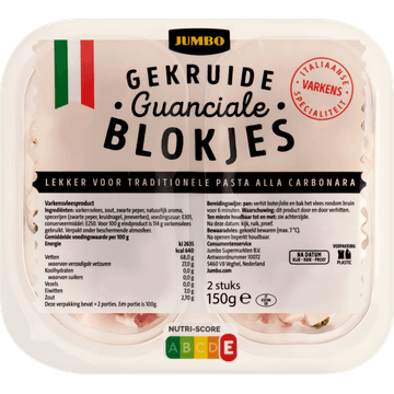 Jumbo Gekruide Guanciale Blokjes 2 x 75 g