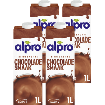 Alpro Sojadrink Chocolade Smaak Houdbaar 4 x 1L