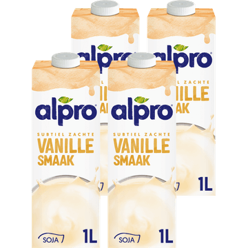 Alpro Sojadrink Vanille Houdbaar 4 x 1 L