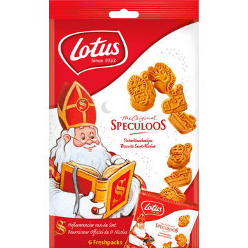 Lotus speculoos mini koekjes sinterklaas 6 x 25 g