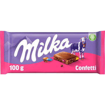 Milka Chocoladereep confetti 100g
