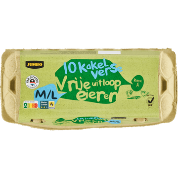 Jumbo Vrije Uitloop Eieren M/L 10 Stuks