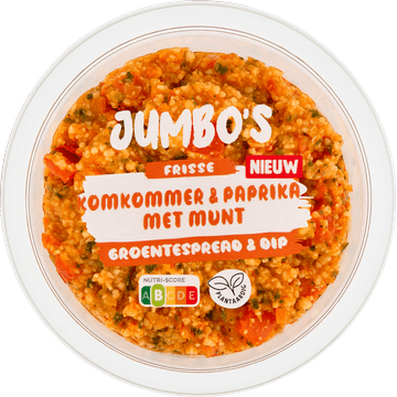 Jumbo's Groentespread & Dip Komkommer & Paprika met Munt 150 g