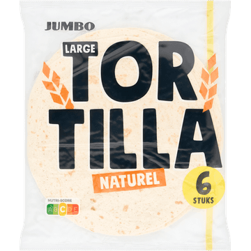 Jumbo Large Tortilla Naturel 6 Stuks