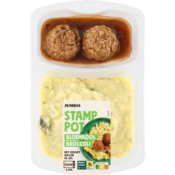 Jumbo Stamppot Bloemkool Broccoli met Gehaktballen in Jus 500 g