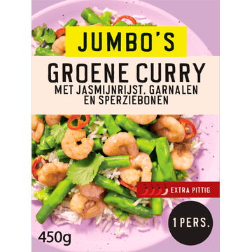 Jumbo's Vriesverse Maaltijd Groene Curry 450g