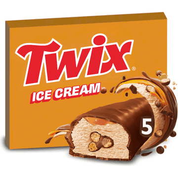 Twix IJsrepen Chocolade Karamel Biscuit 5 Stuks