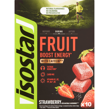 Isostar Energy Fruit Boost Aardbeismaak 10 x 10 g