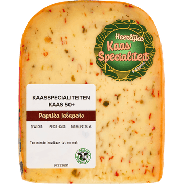 Kaasspecialiteiten Kaas 50+ Paprika Jalapeño Stuk ca. 270 g