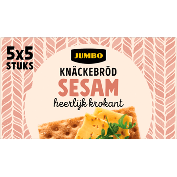 Jumbo Knäckebröd Sesam 5 x 5 Stuks