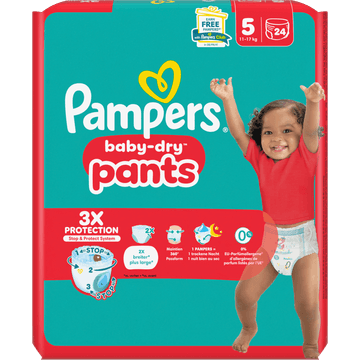 Pampers Baby-Dry Pants Luierbroekjes Maat 5, 24 Luierbroekjes