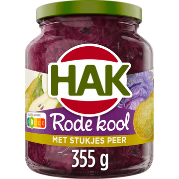 Hak Rode kool met stukjes peer