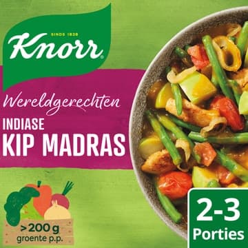Knorr Wereldgerechten maaltijdpakket indiase kip madras