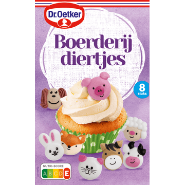 Dr. Oetker Boerderij Diertjes Decoratie 8 Stuks 13 g