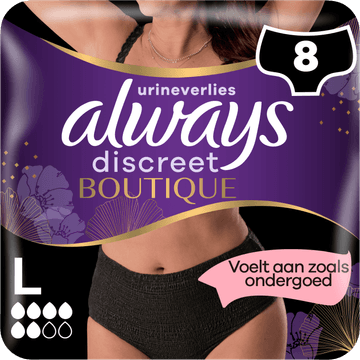 Always Discreet Boutique Zwart Broekjes Voor Urineverlies
