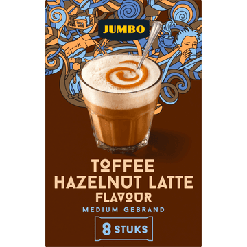 Jumbo Toffee Hazelnut Latte Flavour 8 Stuks