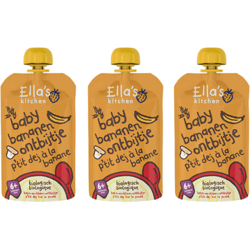 Ella's Kitchen Baby bananen ontbijtje 6+ biologisch 3x 100 g