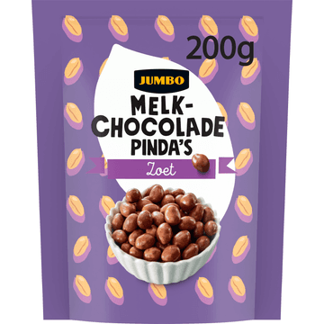Jumbo Melkchocolade Pinda's Zoet 200 g