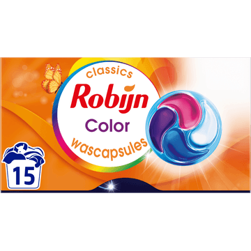 Robijn 4=1 Wasmiddel Capsules Color 15 Wasbeurten