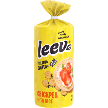 Leev Free From Gluten - Kikkererwten wafels met rijst 100g