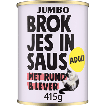 Jumbo Brokjes in Saus met Rund & Lever Adult 415 g
