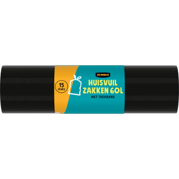 Jumbo Huisvuilzakken 60 L met Trekband 15 Stuks