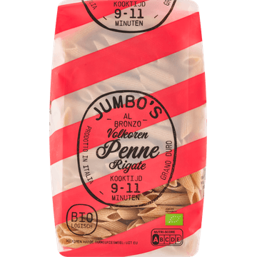 Jumbo's Biologisch Volkoren Penne Rigate 500 g