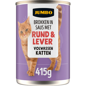 Jumbo Brokken in Saus met Rund & Lever 415 g