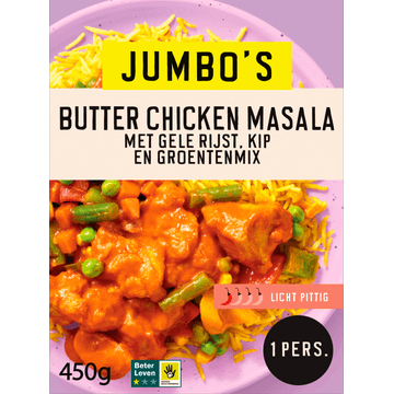 Jumbo's Vriesverse Maaltijd Butter Chicken Masala 450 g