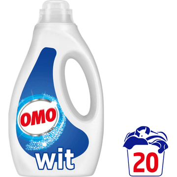 Omo Vloeibaar wasmiddel wit 20 wasbeurten