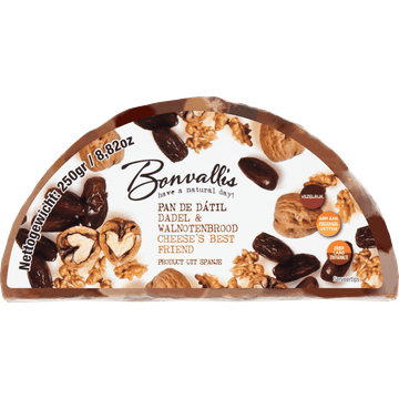 Bonvallis Dadel & Walnotenbrood 250 g