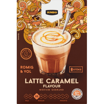 Jumbo Latte Caramel Flavour 8 Stuks 136 g