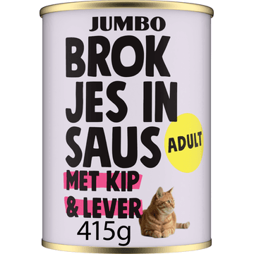 Jumbo Brokjes in Saus met Kip & Lever Adult 415 g
