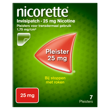 Nicorette Invisipatch 25 mg Nicotine Pleister 25 mg 7 Pleisters