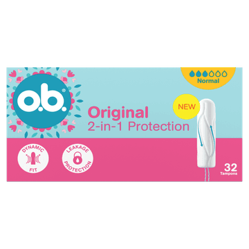 O.B. Original 2-in-1 Bescherming Tampons 32 Stuks