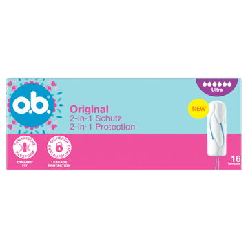 O.B. Original 2-in-1 Bescherming Tampons 16 Stuks